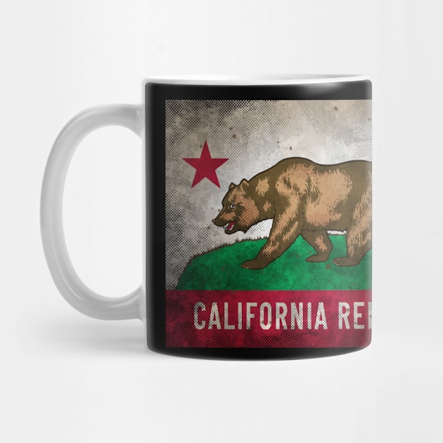 California Bear Flag (vintage Grunge Style) #2 by Winya